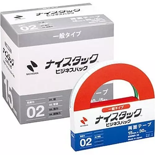 NICHIBAN Nice Tack Business Pack 15 mm x 30 m, NWBP-15 (Pack of 5 Pcs)