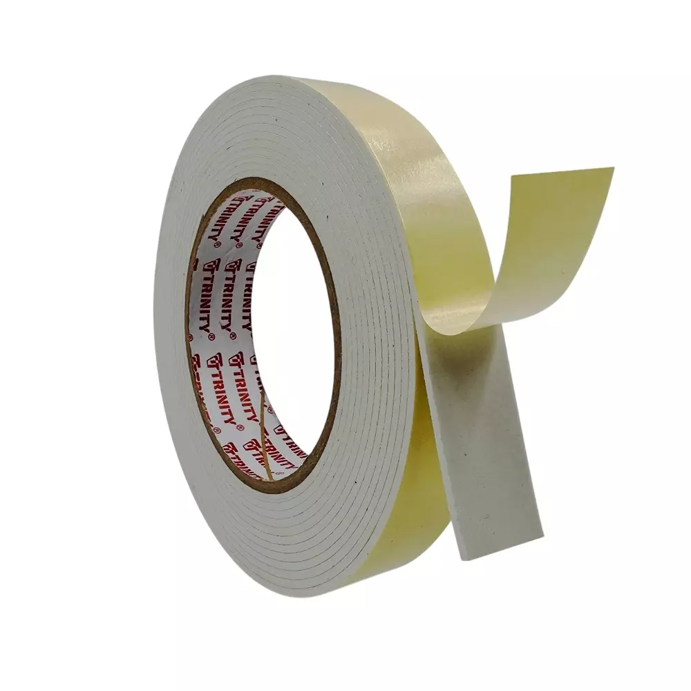 TRINITY Double Side Foam Tape 24 mm x 4 m Yellow (Pack of 36)