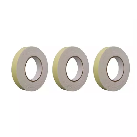 AIPL DSFT 24 mm X 5 m White Double Side Foam Tape (Set of 3 pcs)