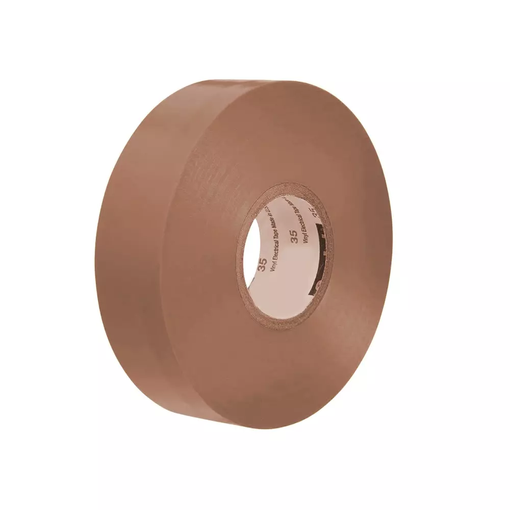 3M Electrical Tape 19 mm x 20 m Vinyl Backing Material ‎75 PSI Brown