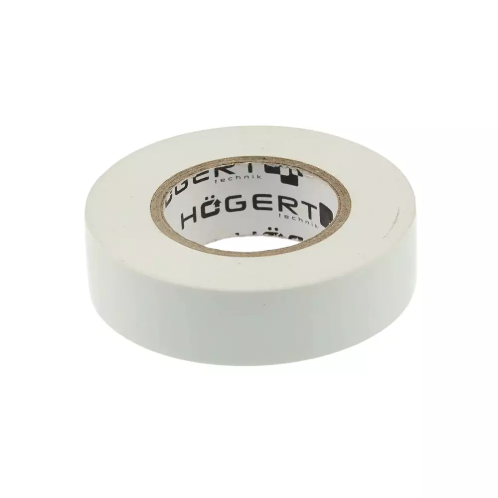 Hogert Technik Electrical Insulation Tape White Color, 20 m Length x 19 mm Width x 0.13 mm Thickness, HT1P285