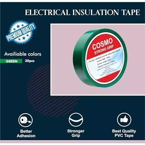 forus-pvc-insulation-electrical-tape-7-m-length-18-mm-width-green-electrical-tape-green-30pc-30-pcs