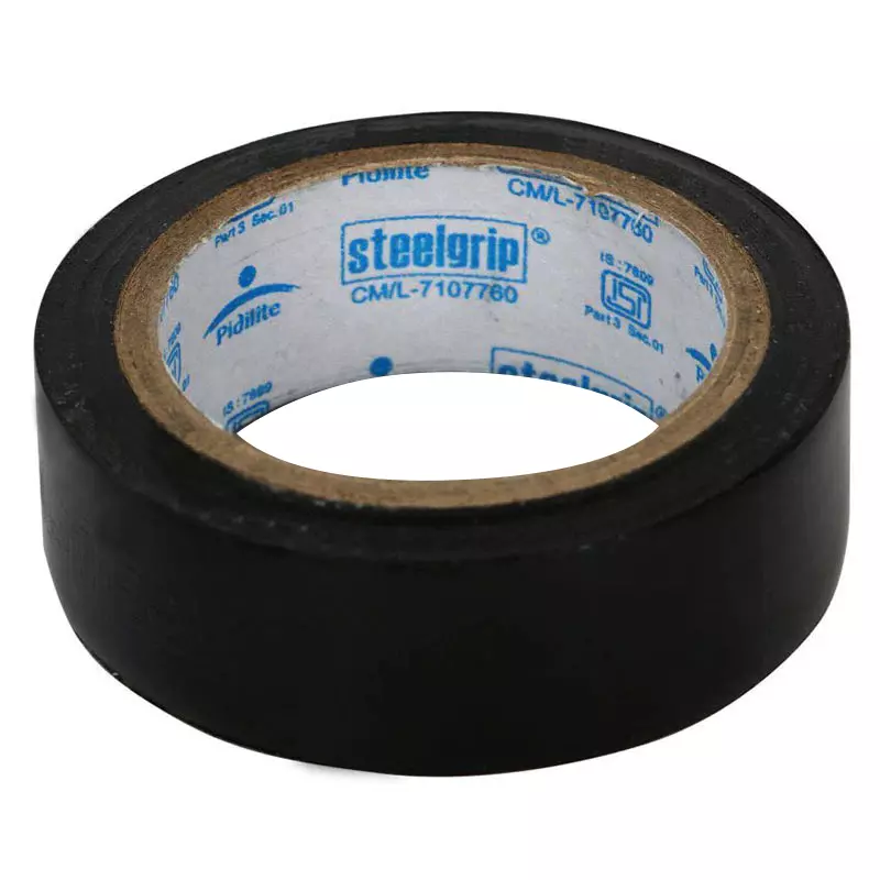 Steelgrip Insulation Tape in Black Color, Length 6 m x Width 1.7 cm x Thickness 0.125 mm