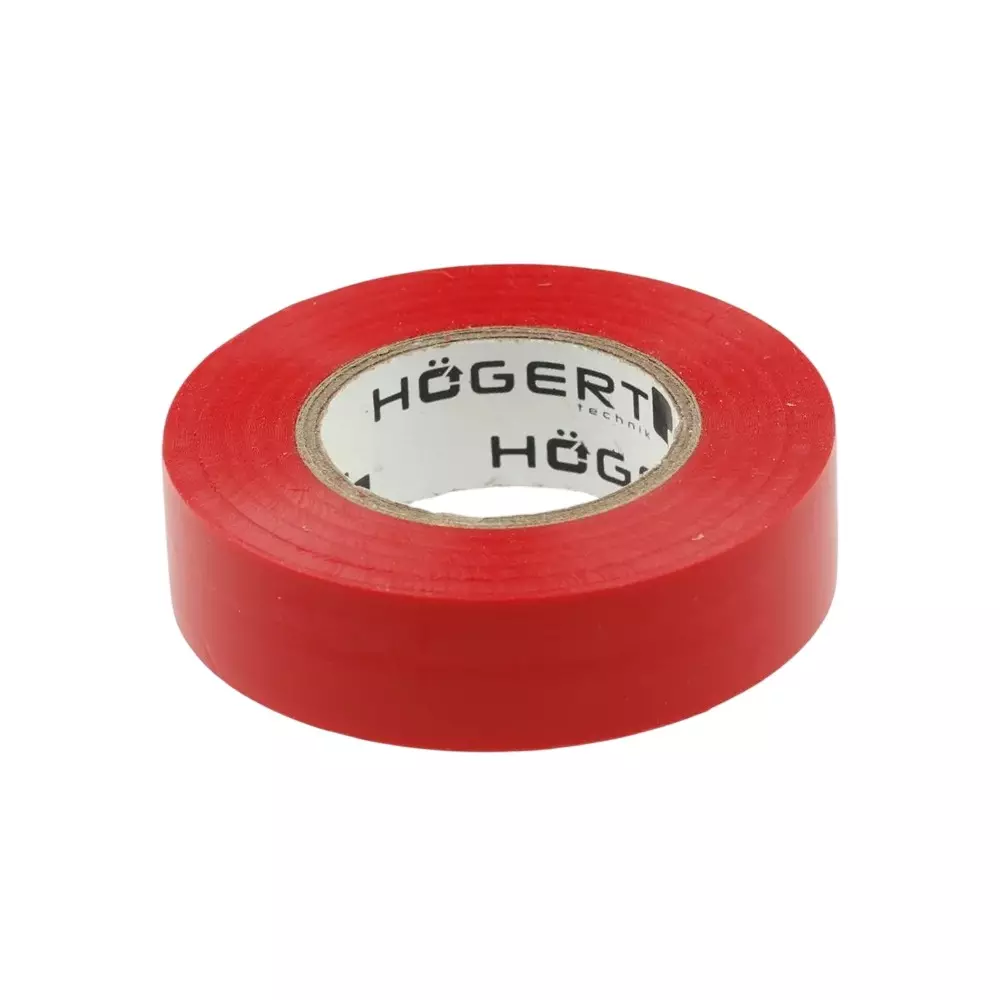 Hogert Technik Electrical Insulation Tape Red Color, 20 m Length x 19 mm Width x 0.13 mm Thickness, HT1P282