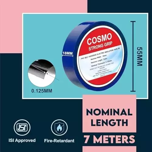 forus-pvc-insulation-electrical-tape-7-m-length-18-mm-width-blue-electrical-tape-blue-30pc-30-pcs
