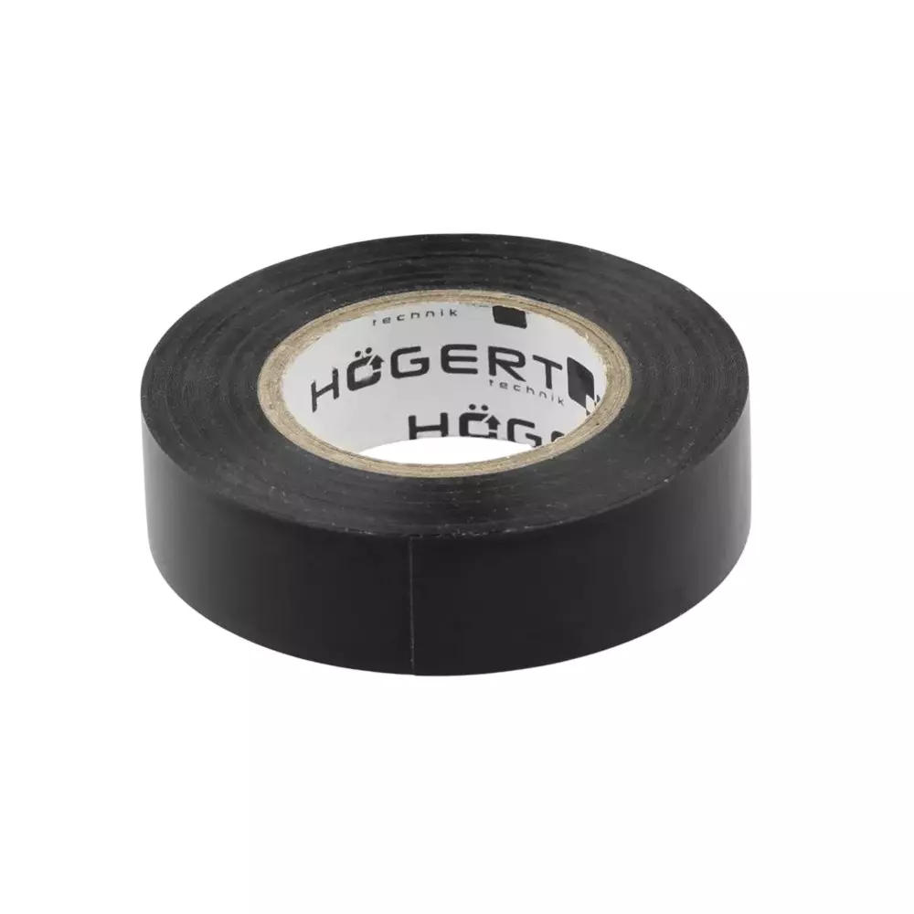 Hogert Technik Electrical Insulation Tape Black Color, 20 m Length x 19 mm Width x 0.13 mm Thickness, HT1P281