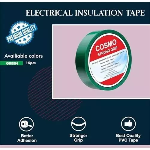 forus-pvc-insulation-electrical-tape-7-m-length-18-mm-width-green-electrical-tape-green-15pc-15-pcs