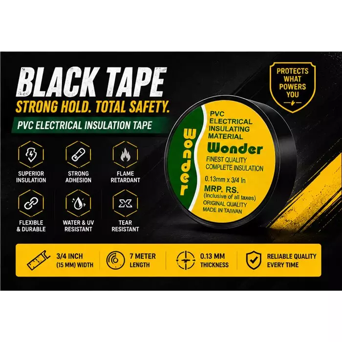 wonder-999-18-mm-x-6-m-black-self-adhesive-pvc-electrical-insulation-tape-pack-of-300