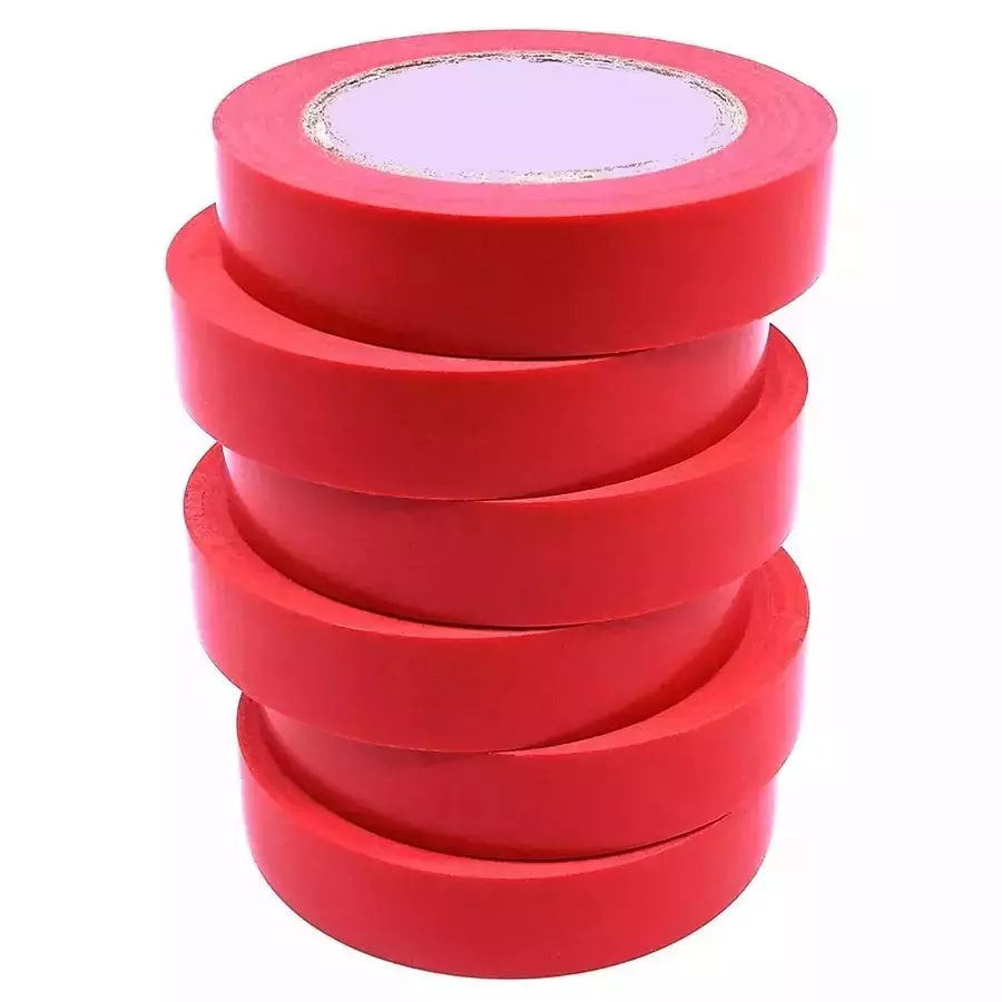 Wonder 999 18 mm x 6 m Red Self Adhesive PVC Electrical Insulation Tape , (Pack of 300)