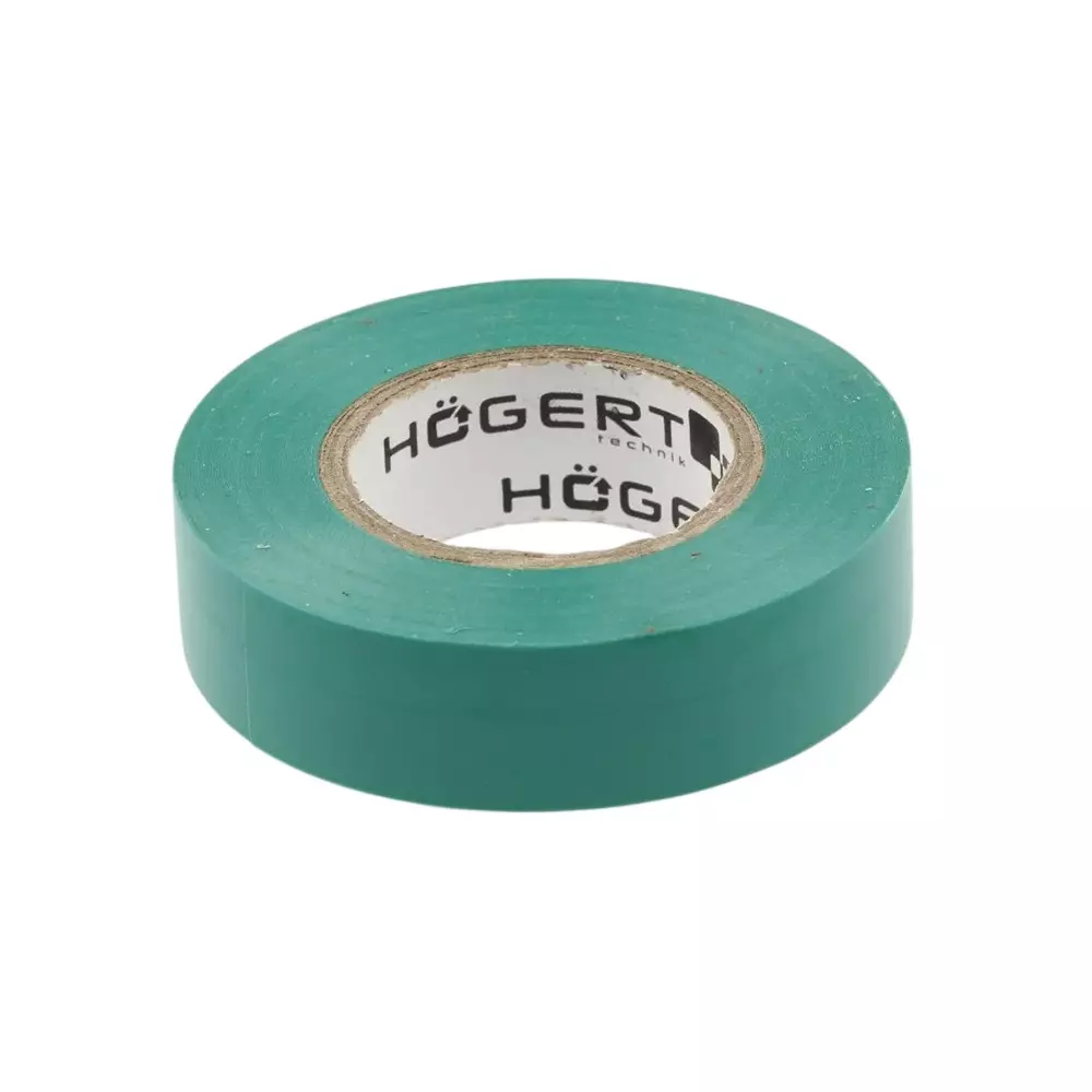 Hogert Technik Electrical Insulation Tape Green Color, 20 m Length x 19 mm Width x 0.13 mm Thickness, HT1P284
