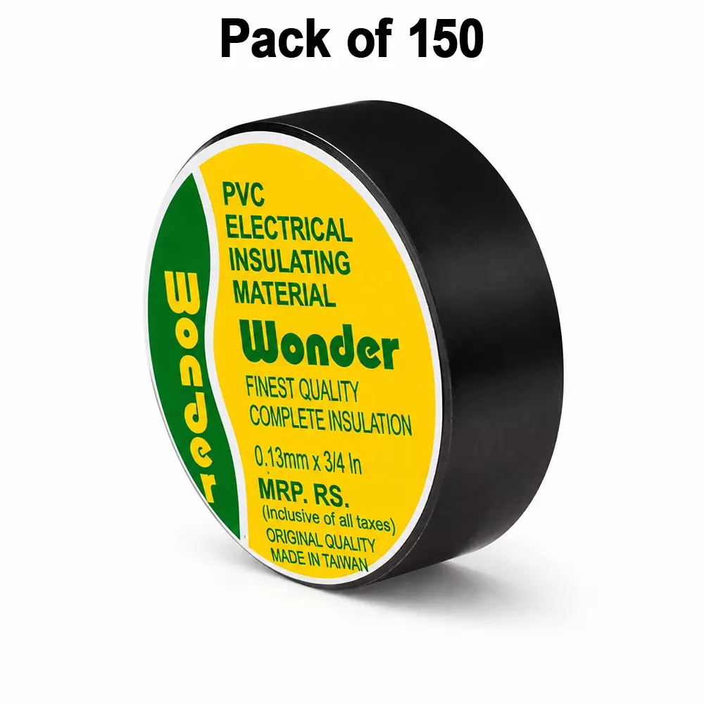 wonder-999-18-mm-x-6-m-black-self-adhesive-pvc-electrical-insulation-tape-pack-of-150