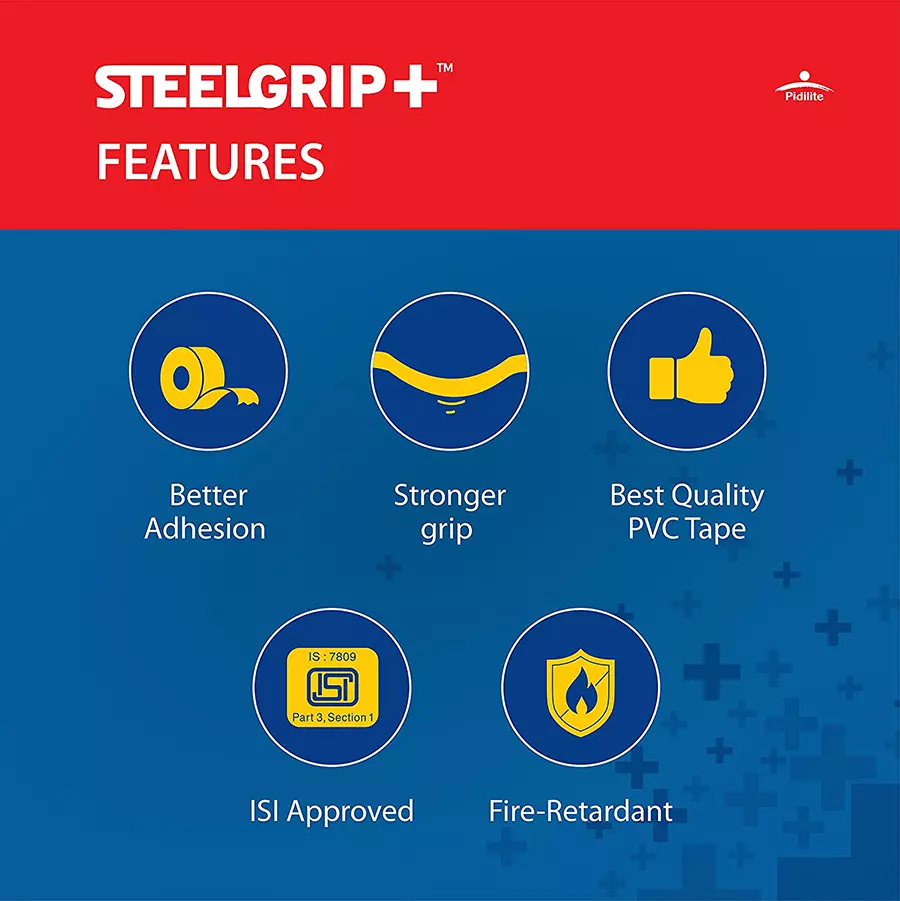 Steelgrip 20 m Electrical PVC Insulation Tape
