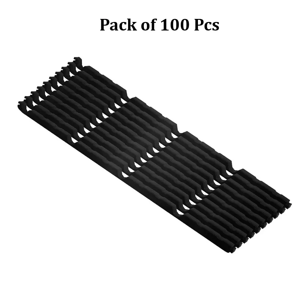 Pebline Gap Foam Closure Strip 100 Pcs Set Black for Metal Roofing, 2A