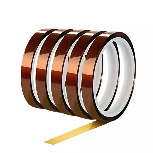 SCHOFIC Kapton Tape Polyimide ‎Brown 10 mm Width 33 m Length, 0331F4ZQS7I (Pack of 5)