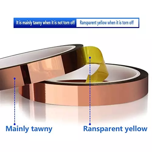 SCHOFIC Kapton Tape Polyimide ‎Brown 10 mm Width 33 m Length, 0331F4ZQS7I (Pack of 5)