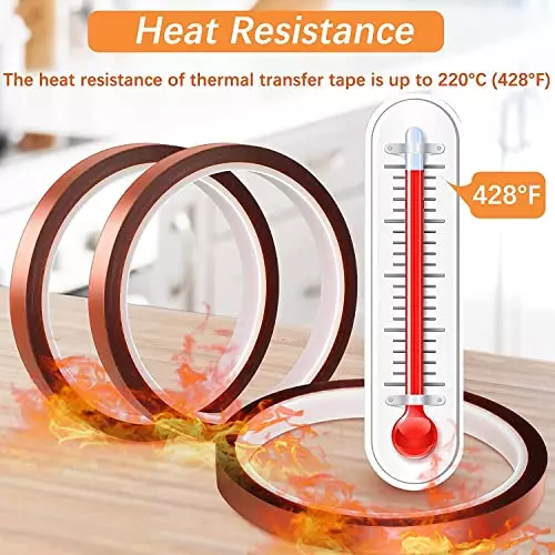 SCHOFIC Kapton Tape Polyimide ‎Brown 10 mm Width 33 m Length, 0331F4ZQS7I (Pack of 5)