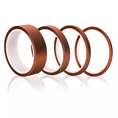 SCHOFIC Kapton Tape Polyimide ‎Brown 12 mm Width 33 m Length, 0331F4S8OF5 (Pack of 20)