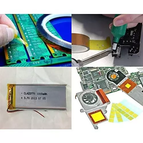 SCHOFIC Kapton Tape Polyimide ‎Brown 12 mm Width 33 m Length, 0331F4S8OF5 (Pack of 20)