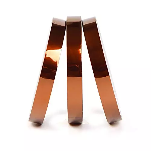 SCHOFIC Kapton Tape Polyimide ‎Brown 15 mm Width 33 m Length, 0331F4T4NVB (Pack of 3)