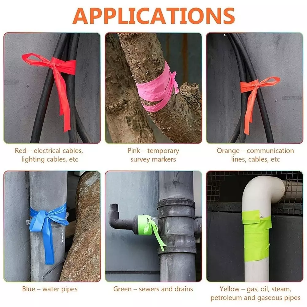 Singhal Flagging Tape 25 mmx90 m Pink (Pack of 20 Rolls)