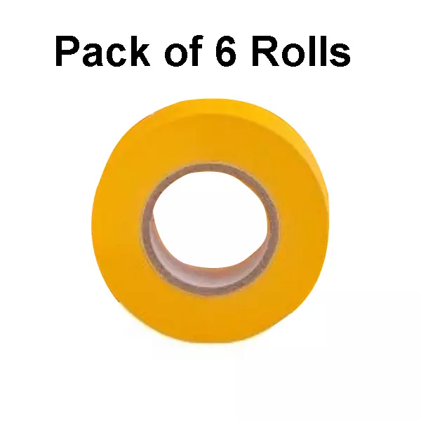 Singhal Flagging Tape 25 mmx45 m Yellow (Pack of 6 Rolls)