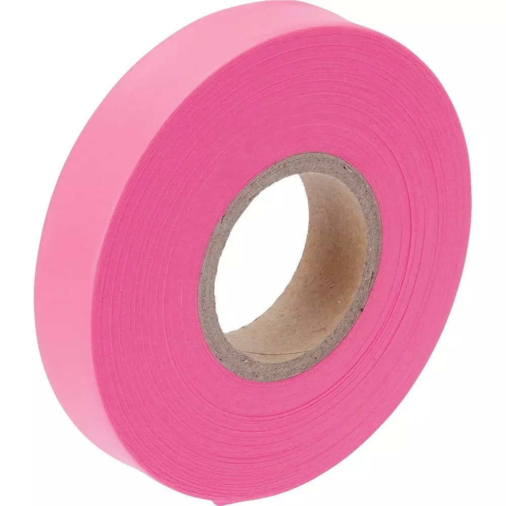 Shinwa Rules Marking Tape Fluorescent Pink Color, 74161