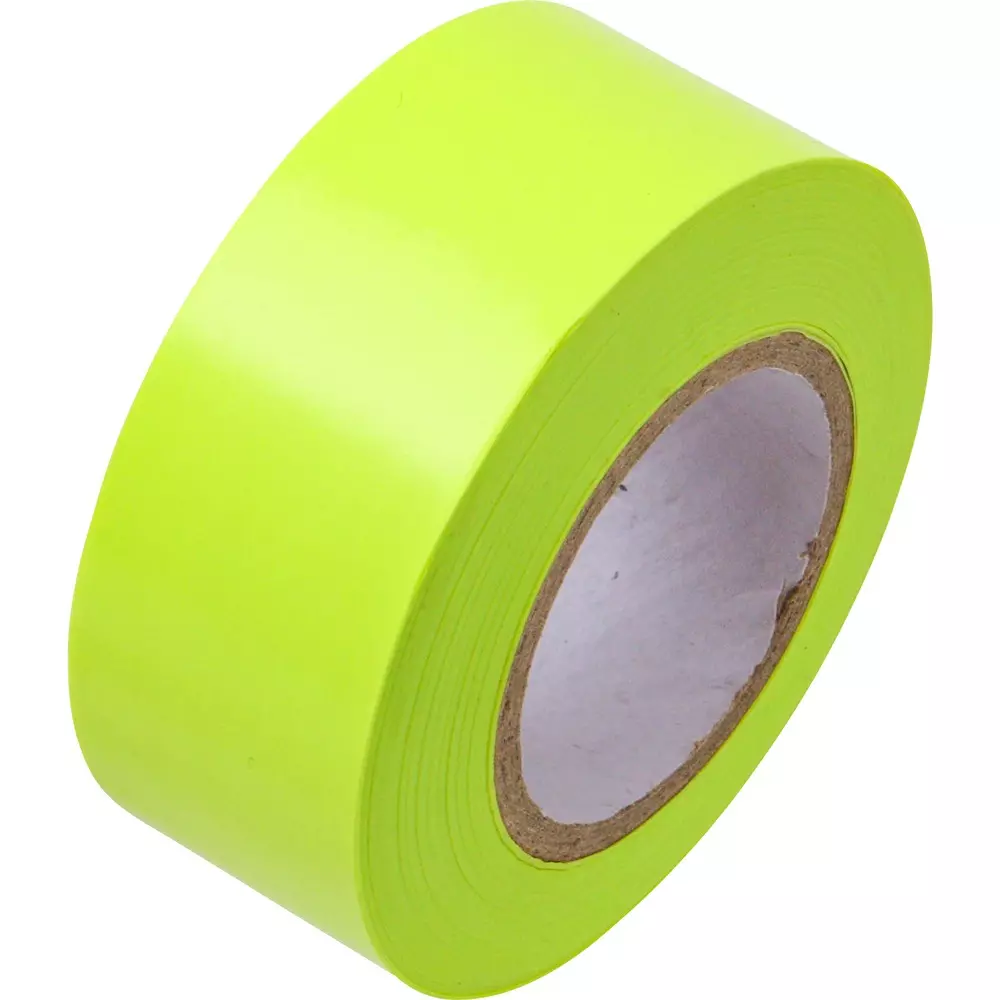 MonotaRO Marking Tape Vinyl Chloride Resin Fluorescent Yellow 0.05 mm Thickness 50 m x 30 mm, 26589073