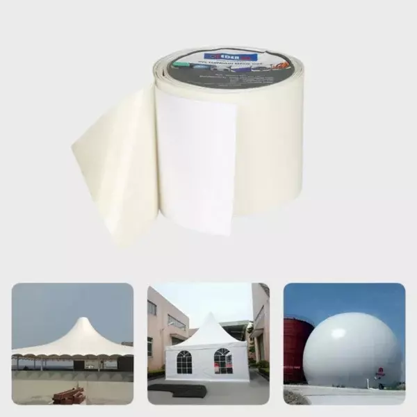 Keder Max Tarpaulin Repair Tape Polyvinyl Chloride White 9.5 cm Width Acrylic 5 m Length for Repairing Rips