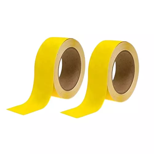 MM WILL CARE Floor Marking Tape Yellow 50 mm x 60 m Size (Pack of 2), MMWILL1096