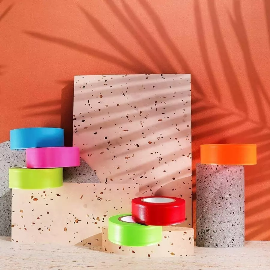 Singhal Flagging Tape 25 mmx45 m Lime (Pack of 6 Rolls)