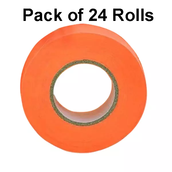 Singhal Flagging Tape 25 mmx45 m Orange (Pack of 24 Rolls)
