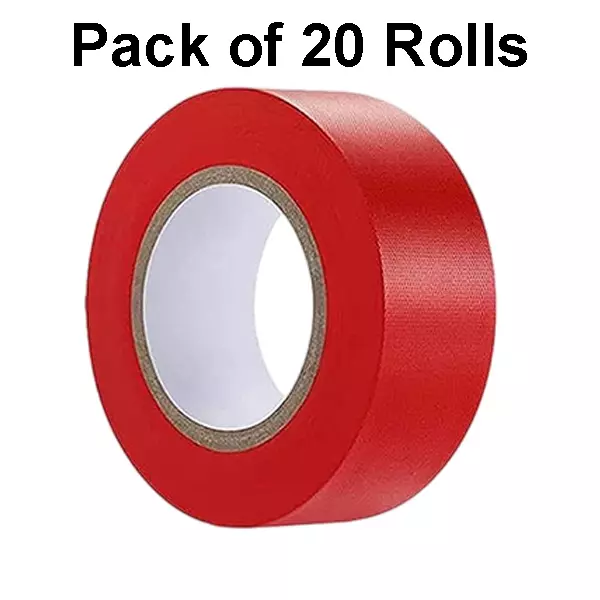 Singhal Flagging Tape 25 mmx90 m Red (Pack of 20 Rolls)