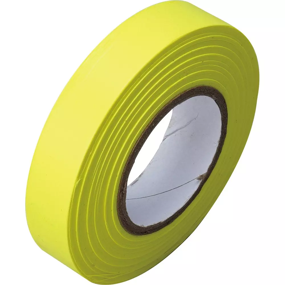 MonotaRO Marking Tape Vinyl Chloride Resin Fluorescent Yellow 0.05 mm Thickness 50 m x 15 mm, 41566686