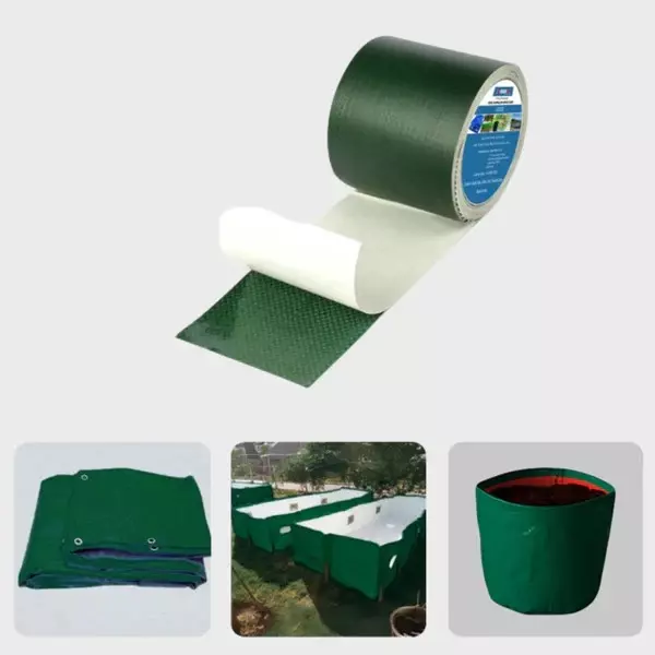 Keder Max HDPE Tarpaulin Repair Tape High-Density Polyethylene Green 9.5 cm Width Acrylic 5 m Length for Tarpaulin Repair, Pond lining, Fish tank