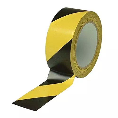 Selmex PVC Floor Marking Tape 2 inch x 13 m Yellow & Black (Pack of 72)