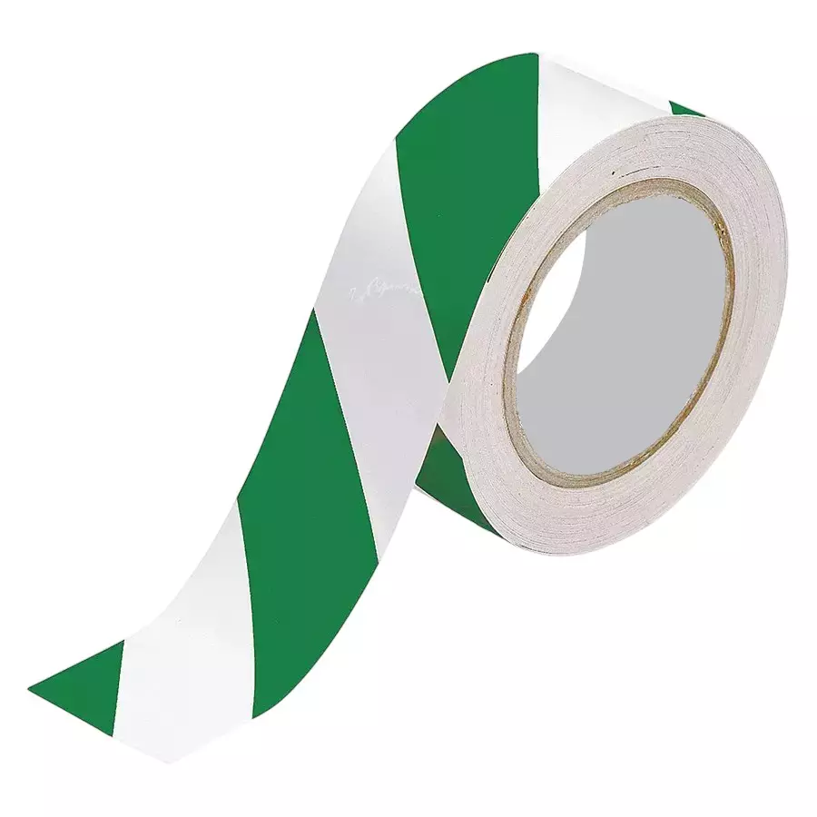 Selmex PVC Floor Marking Tape 2 inch x 13 m White & Green (Pack of 72)