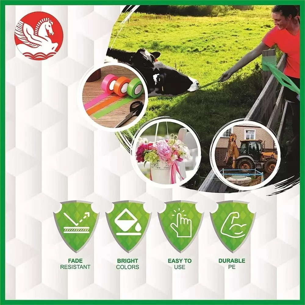 Singhal Flagging Tape 25 mmx45 m Red (Pack of 10 Rolls)