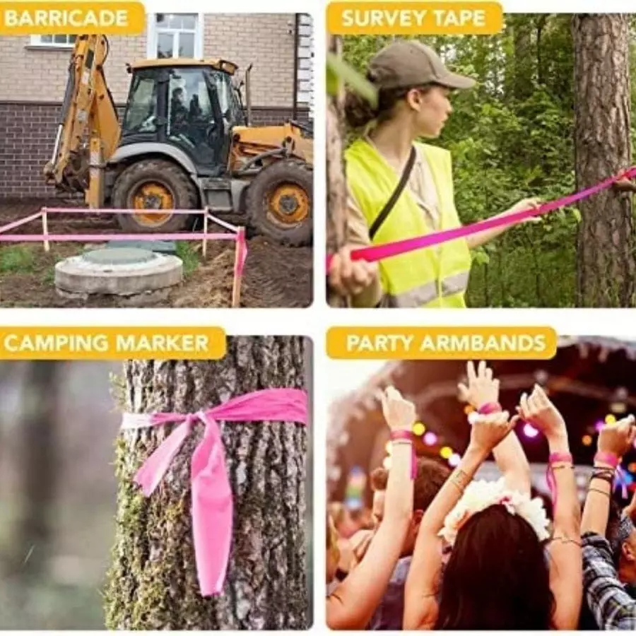 Singhal Flagging Tape 25 mmx45 m Orange (Pack of 6 Rolls)