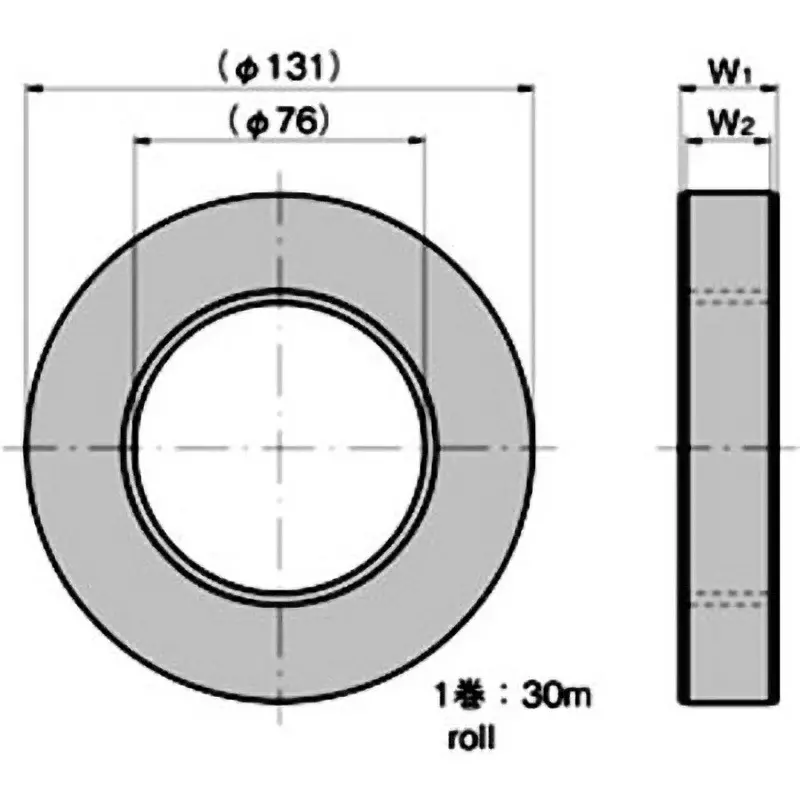 TAKIGEN Conductive Masking Tape 30 m Length, C-300-MCU-T19(30m)