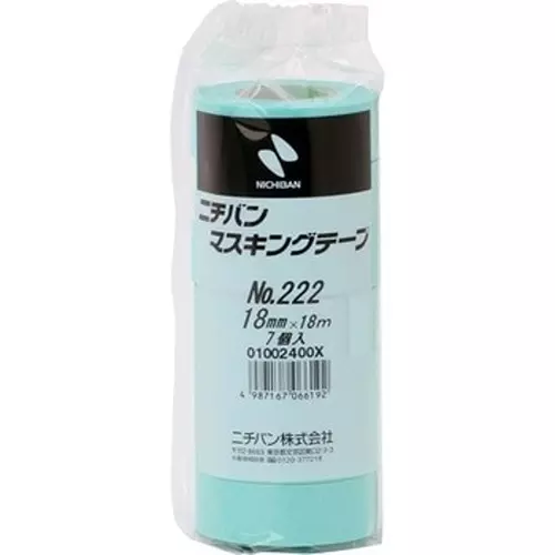 NICHIBAN Masking Tape Mint Green 18 mm x 18 m for Vehicle Painting, NO.222 (Pack of 70 Roll)