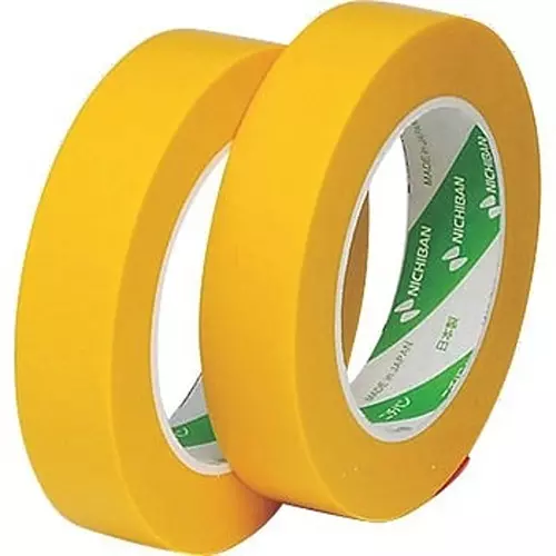 NICHIBAN PVC Masking Tape Yellow 12 mm x 50 m, No.534Y (Pack of 120 Roll)
