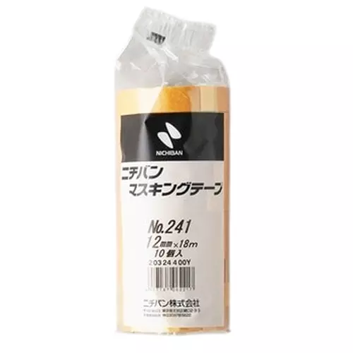 NICHIBAN Masking Tape Brown 24 mm x 18 m for Car Painting, No.241 (Pack of 50 Roll)