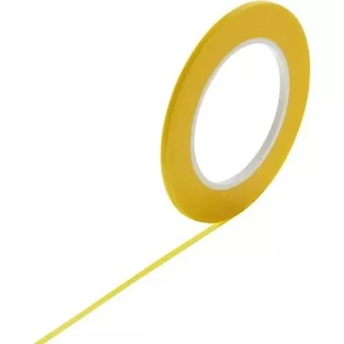 NICHIBAN Clear Line Tape PVC Film Yellow 5 mm x 10 m for Curve Line, No.536 (Pack of 40 Roll)