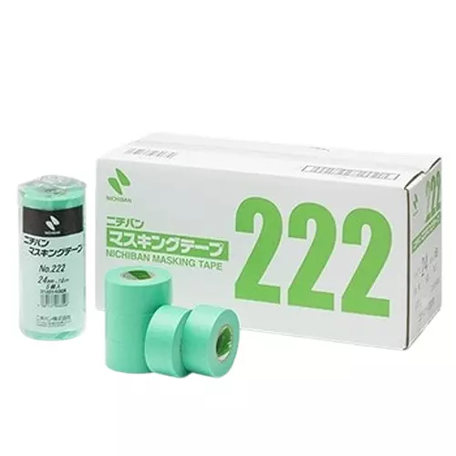 NICHIBAN Masking Tape Mint Green 15 mm x 18 m for Vehicle Painting, NO.222 (Pack of 80 Roll)