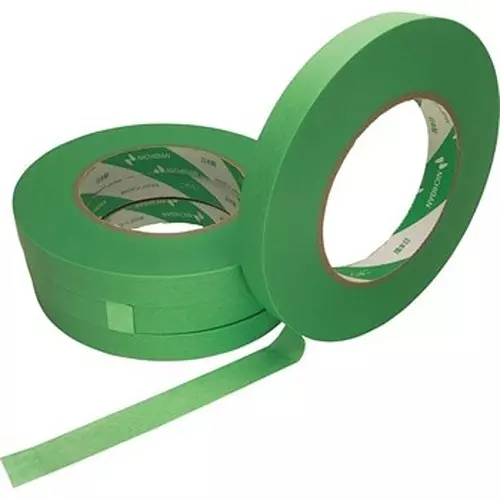 NICHIBAN Masking Tape Green 15 mm x 100 m, 2312-15X100 (Pack of 16 Roll)