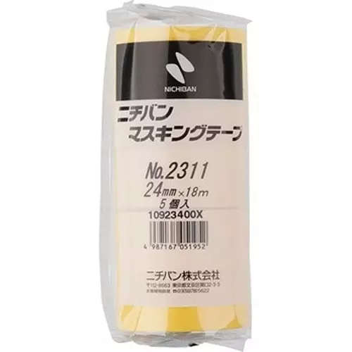 nichiban-masking-tape-yellow-18-m-length-no2311-pack-of-50-roll