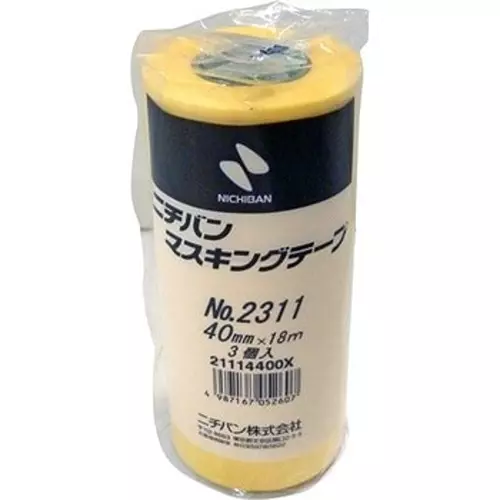 nichiban-masking-tape-yellow-18-m-length-no2311-pack-of-30-roll