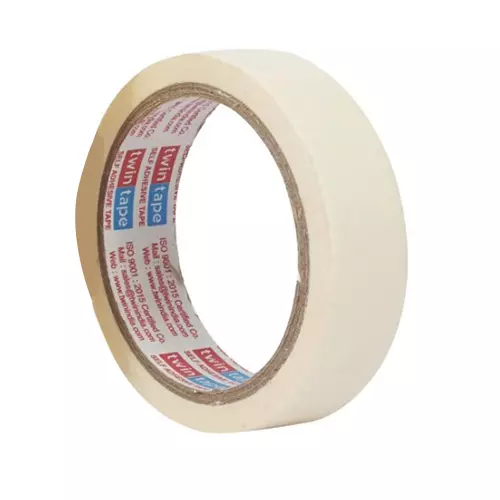 Twin Tech Masking Tape White 24 mm x 20 m, #2232 (Pack of 72 Rolls)