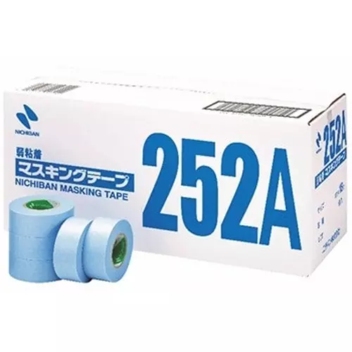 NICHIBAN Weak Adhesive Masking Tape Light Blue 24 mm x 18 m, No.252A-24 (Pack of 50 Roll)