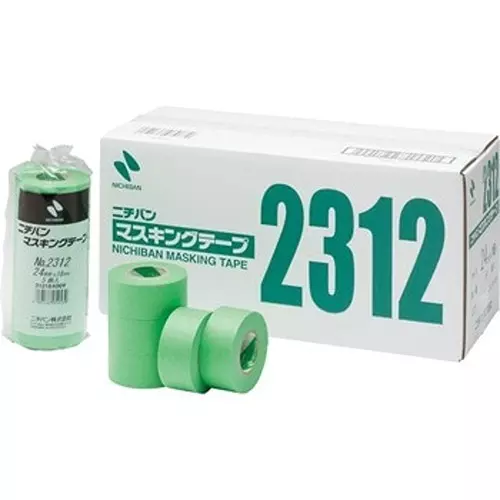 NICHIBAN Masking Tape Green 60 mm x 18 m Green, No.2312 (Pack of 20 Roll)